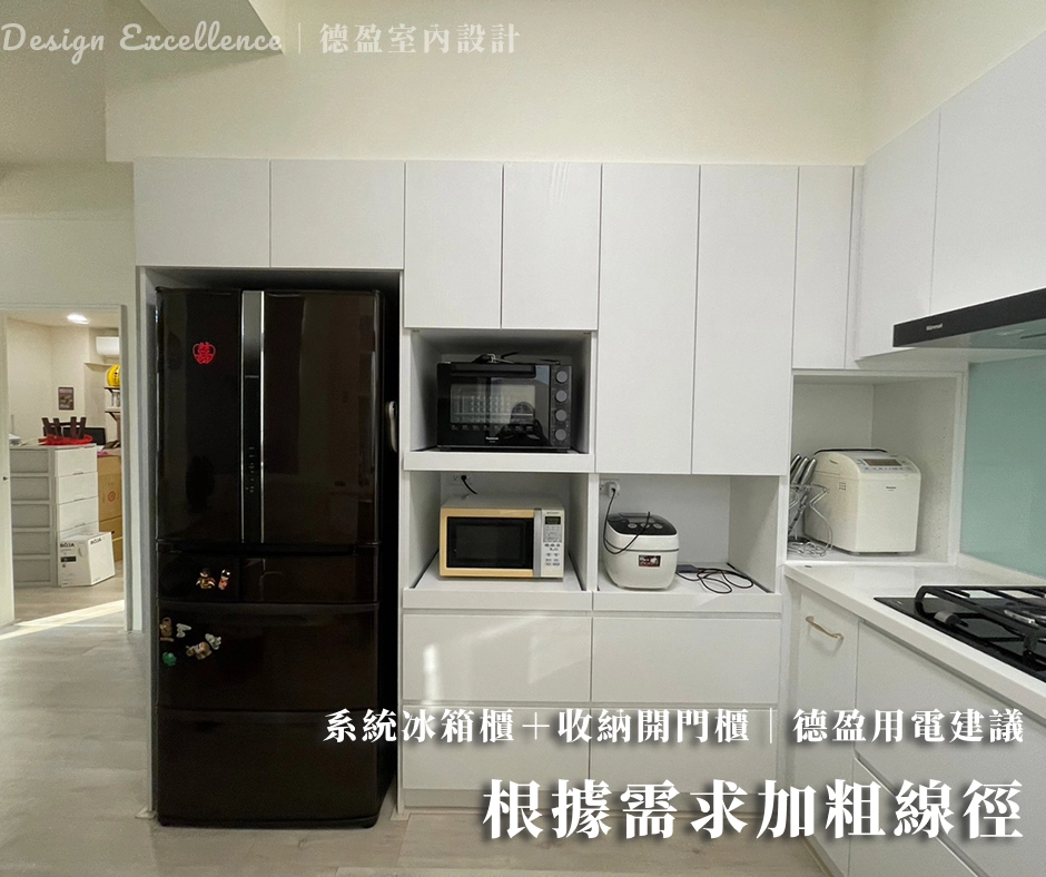 德盈根據需求加粗線徑，規劃系統櫃插座迴路，提升用電安全。