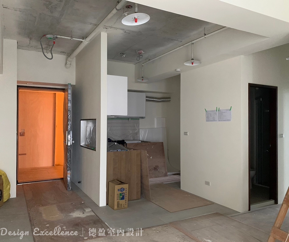 廚房木作雙面牆