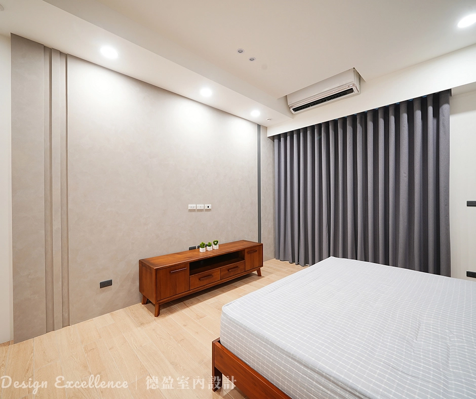 2F 臥室造型電視牆完工