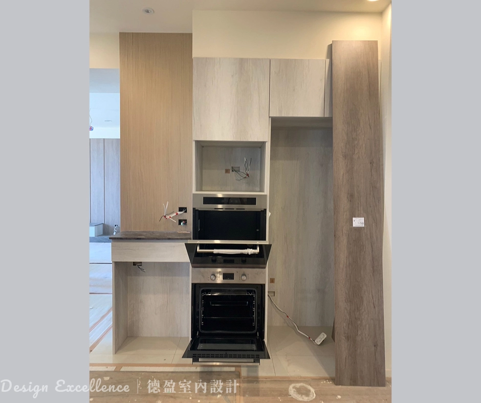 餐廳系統電器櫃與開門冰箱櫃