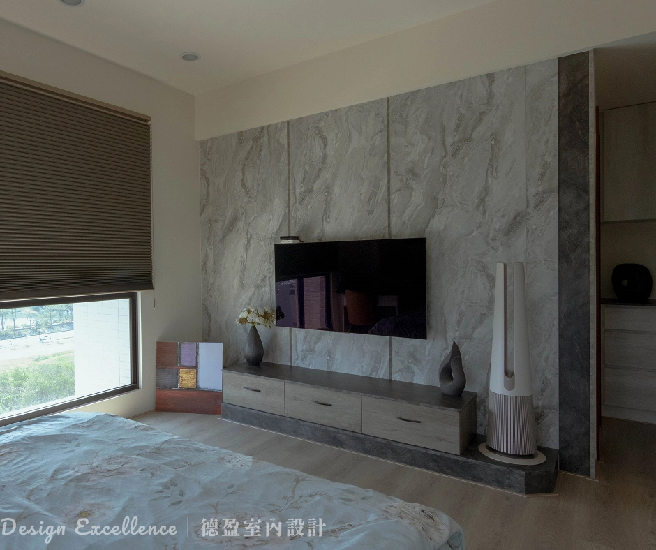 主臥室造型電視主牆