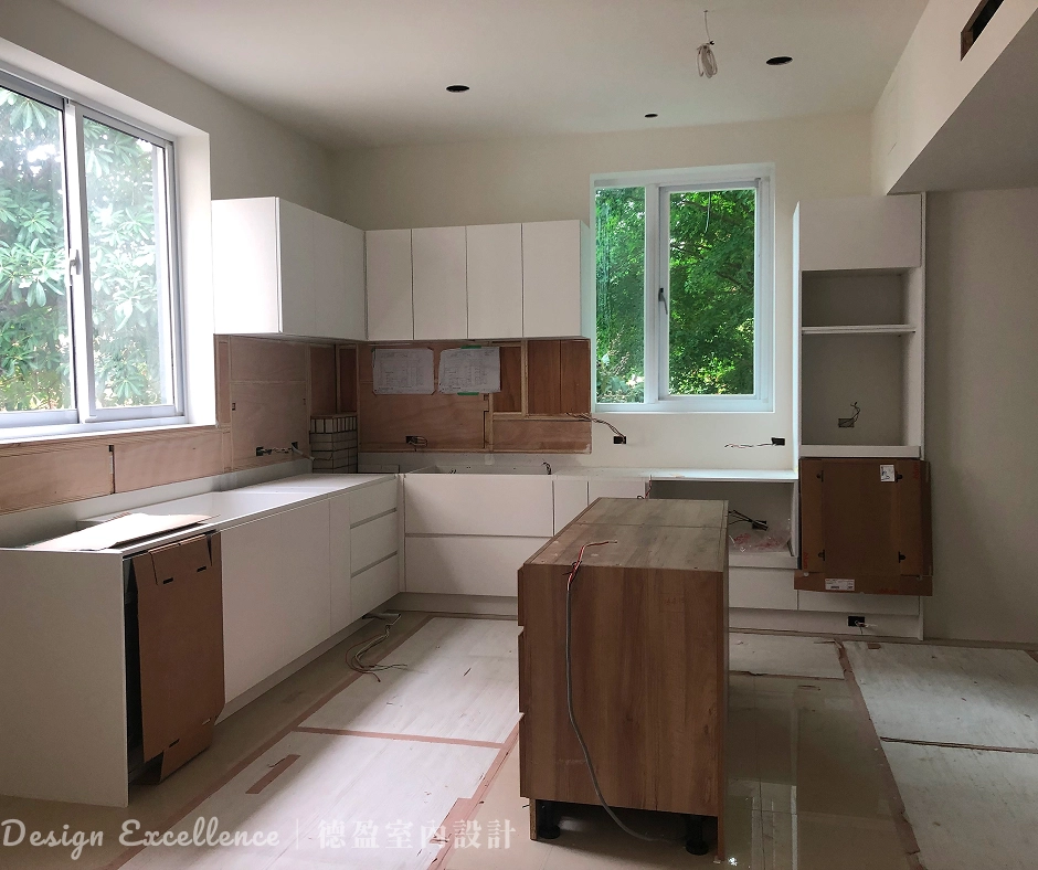 廚房系統L型廚具矮櫃施工