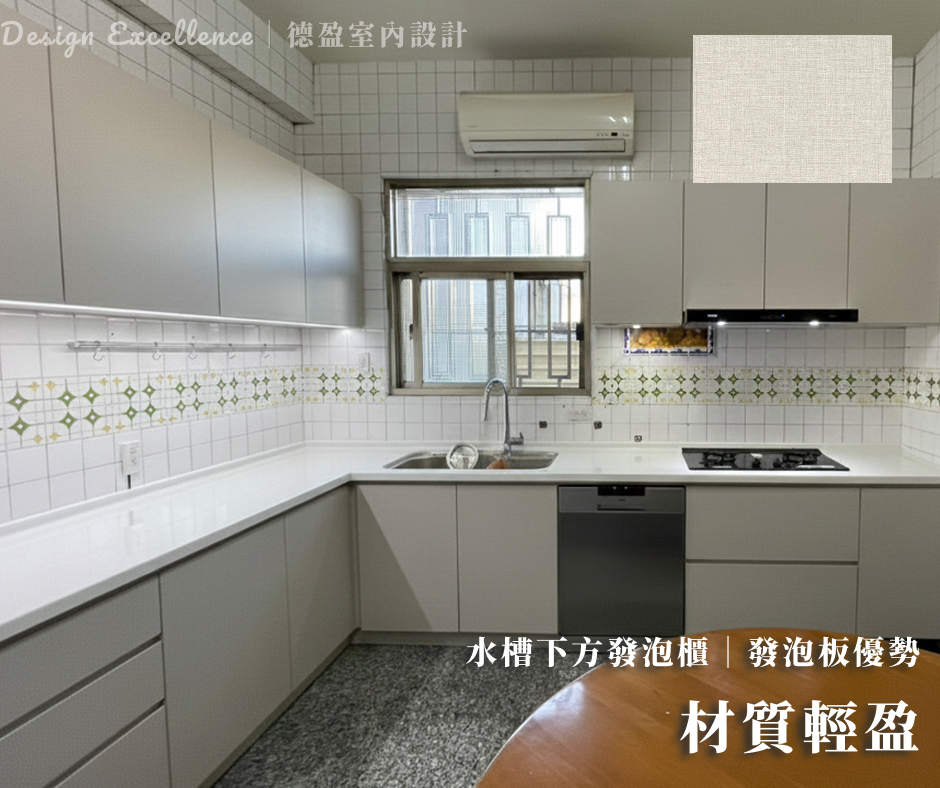 名詞大揭密發泡板純塑膠材質耐弱酸鹼，不怕清潔劑腐蝕，是比一般系統板更耐用的浴室櫃防護神隊友。